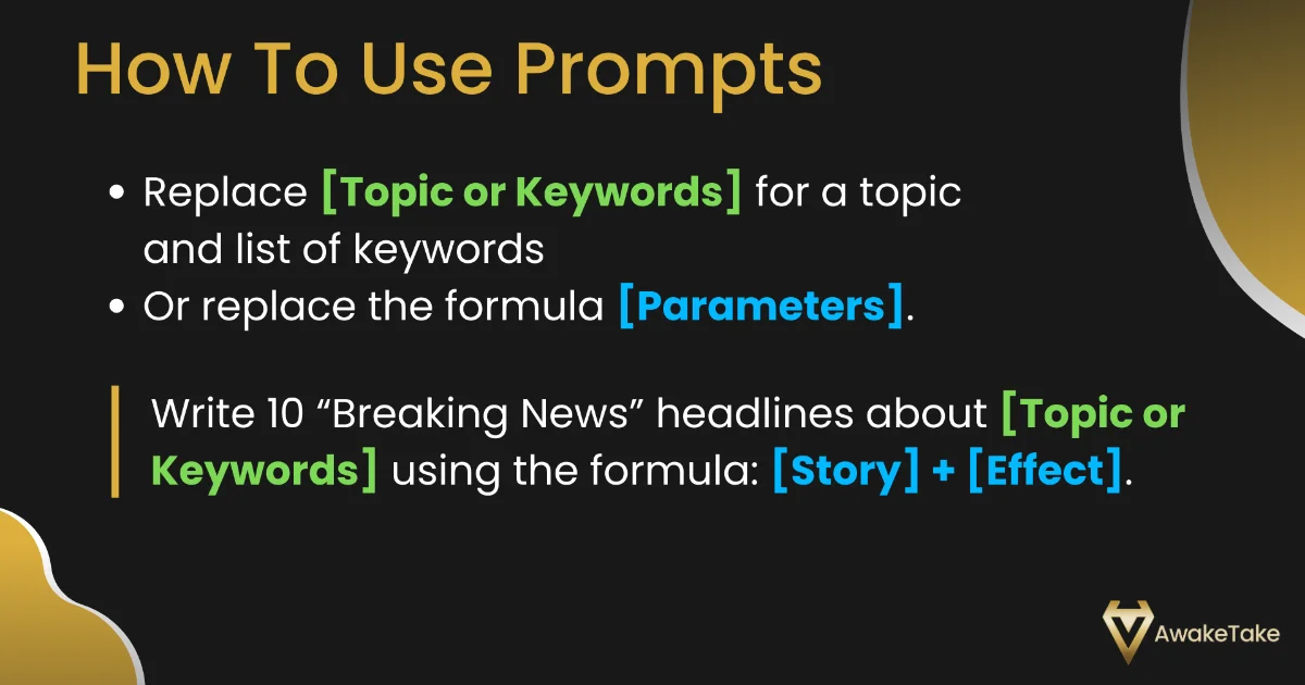 Slide on how to use chatgpt prompts for course title generation.
